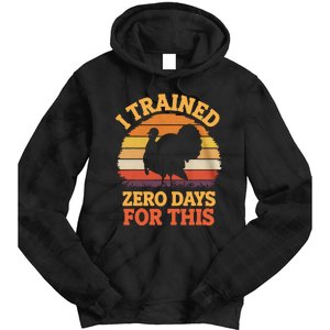 I Trained Zero Days For This Thanksgiving Running Turkey Tie Dye Hoodie