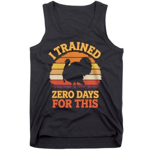 I Trained Zero Days For This Thanksgiving Running Turkey Tank Top