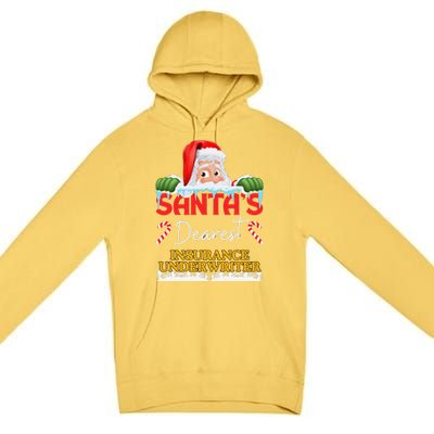 Insurance Underwriter Christmas Job Work Profession Premium Pullover Hoodie