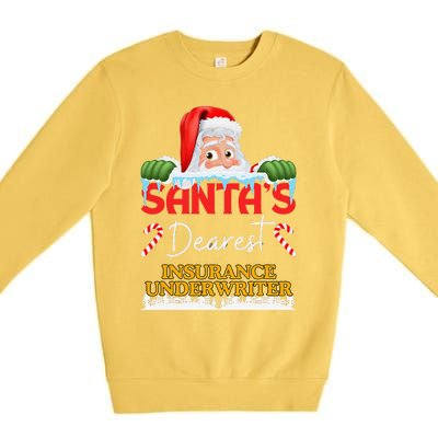 Insurance Underwriter Christmas Job Work Profession Premium Crewneck Sweatshirt