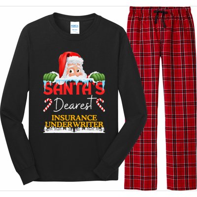 Insurance Underwriter Christmas Job Work Profession Long Sleeve Pajama Set