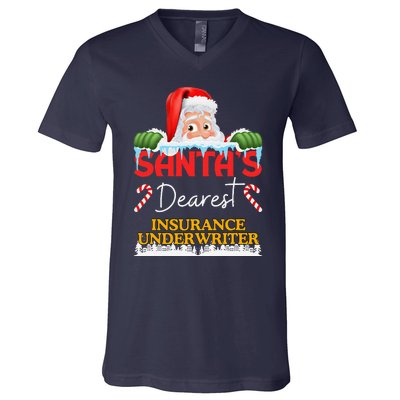 Insurance Underwriter Christmas Job Work Profession V-Neck T-Shirt