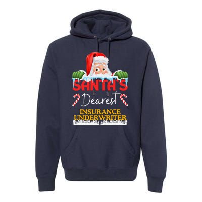 Insurance Underwriter Christmas Job Work Profession Premium Hoodie