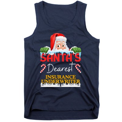 Insurance Underwriter Christmas Job Work Profession Tank Top