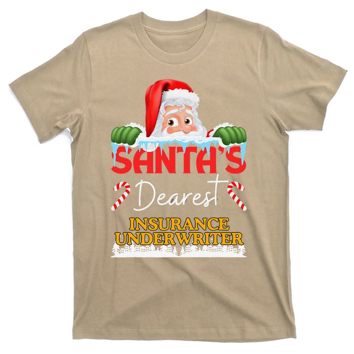 Insurance Underwriter Christmas Job Work Profession T-Shirt