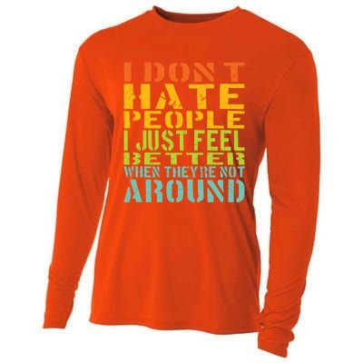 Introverts Unite Design And Cool Funny Nerd Funny Gift Cooling Performance Long Sleeve Crew