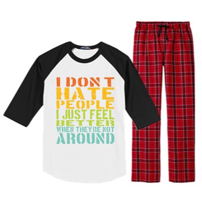 Introverts Unite Design And Cool Funny Nerd Funny Gift Raglan Sleeve Pajama Set