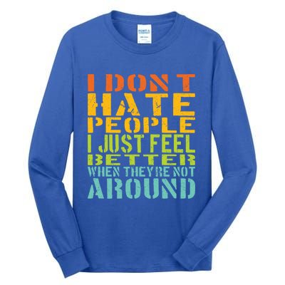 Introverts Unite Design And Cool Funny Nerd Funny Gift Tall Long Sleeve T-Shirt