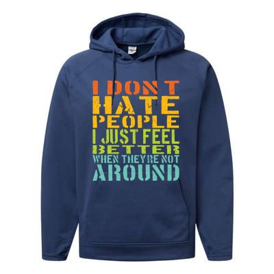 Introverts Unite Design And Cool Funny Nerd Funny Gift Performance Fleece Hoodie