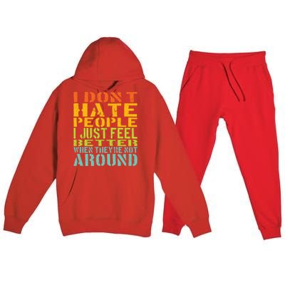 Introverts Unite Design And Cool Funny Nerd Funny Gift Premium Hooded Sweatsuit Set