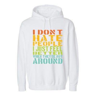 Introverts Unite Design And Cool Funny Nerd Funny Gift Garment-Dyed Fleece Hoodie