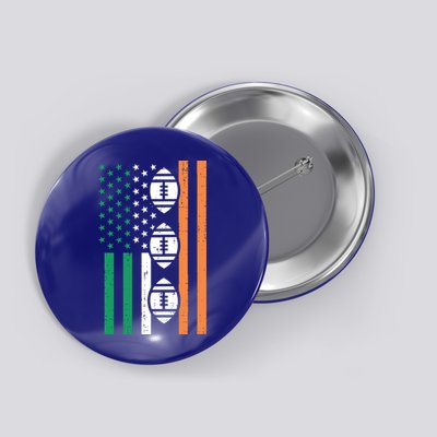 Irish Us Flag American Footballs St Patricks Day Patriotic Cute Gift Button