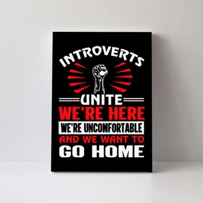 Introverts Unite Funny Anti Social Canvas