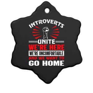 Introverts Unite Funny Anti Social Ceramic Star Ornament