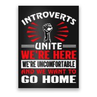 Introverts Unite Funny Anti Social Poster