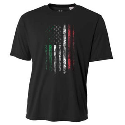 Italy USA Flag 4th Of July Patriotic American Italian Flag Cooling Performance Crew T-Shirt