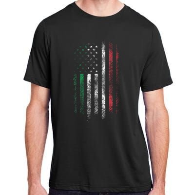 Italy USA Flag 4th Of July Patriotic American Italian Flag Adult ChromaSoft Performance T-Shirt