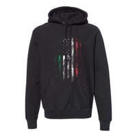 Italy USA Flag 4th Of July Patriotic American Italian Flag Premium Hoodie