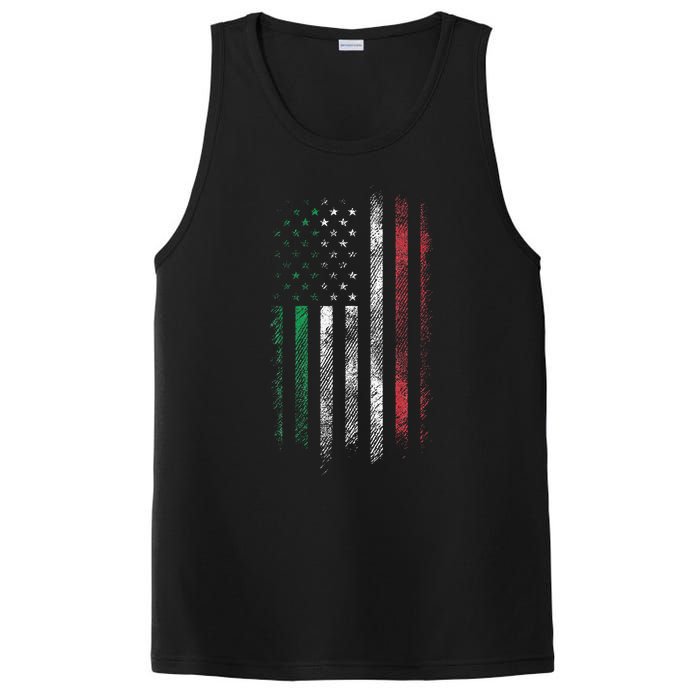 Italy USA Flag 4th Of July Patriotic American Italian Flag PosiCharge Competitor Tank