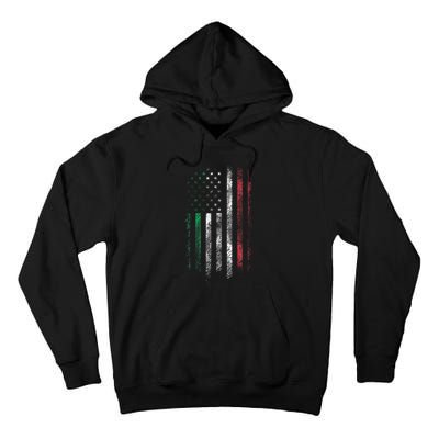 Italy USA Flag 4th Of July Patriotic American Italian Flag Tall Hoodie