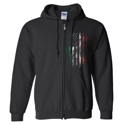 Italy USA Flag 4th Of July Patriotic American Italian Flag Full Zip Hoodie