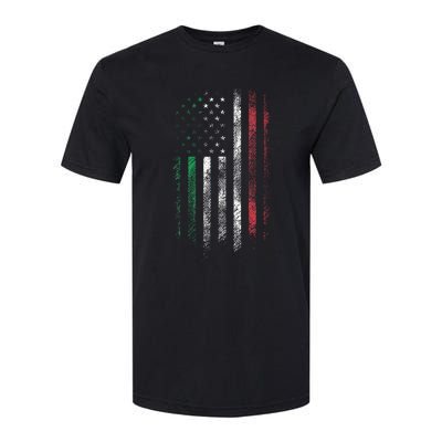 Italy USA Flag 4th Of July Patriotic American Italian Flag Softstyle CVC T-Shirt