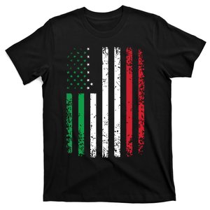 Italy USA Flag 4th Of July Patriotic American Italian Flag T-Shirt