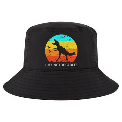 I'm Unstoppable Funny Vintage Retro TRex Cool Comfort Performance Bucket Hat