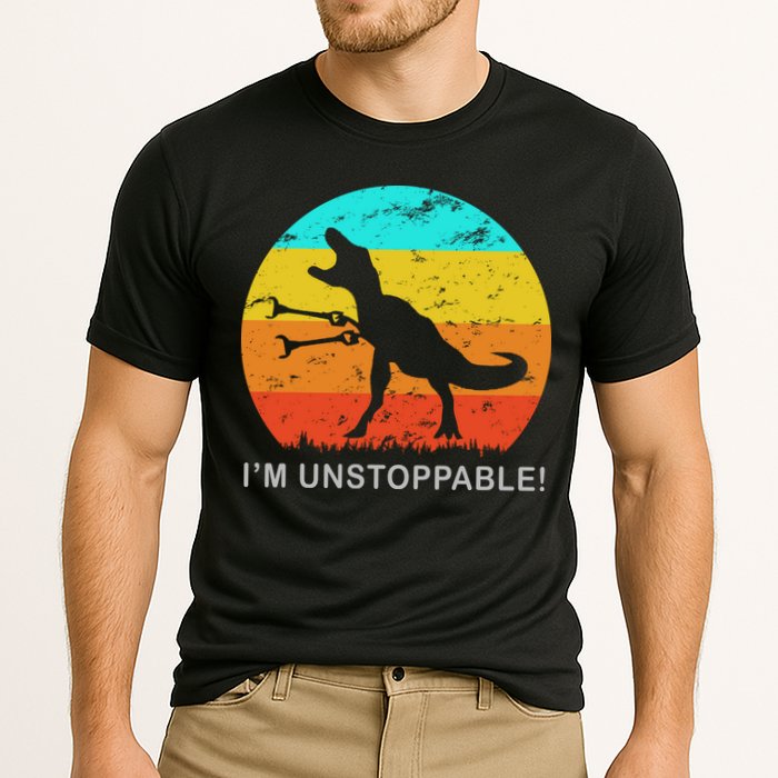 I'm Unstoppable Funny Vintage Retro TRex Performance Shirt