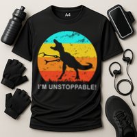 I'm Unstoppable Funny Vintage Retro TRex Performance Shirt