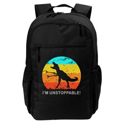 I'm Unstoppable Funny Vintage Retro TRex Backpack