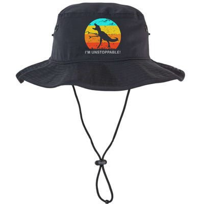 I'm Unstoppable Funny Vintage Retro TRex Bucket Hat
