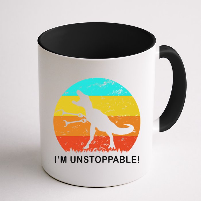 I'm Unstoppable Funny Vintage Retro TRex Mug