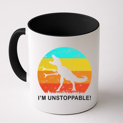 I'm Unstoppable Funny Vintage Retro TRex Mug