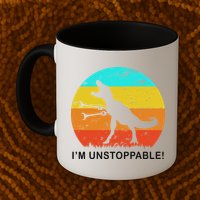 I'm Unstoppable Funny Vintage Retro TRex Mug