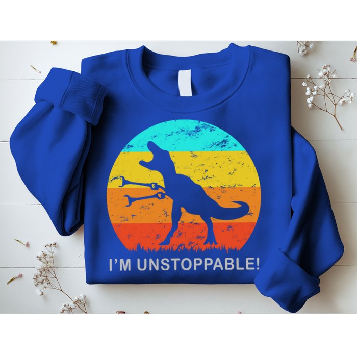 I'm Unstoppable Funny Vintage Retro TRex Sweatshirt