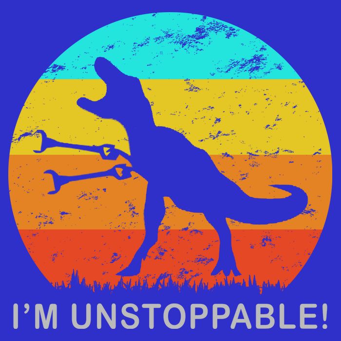 I'm Unstoppable Funny Vintage Retro TRex Sweatshirt