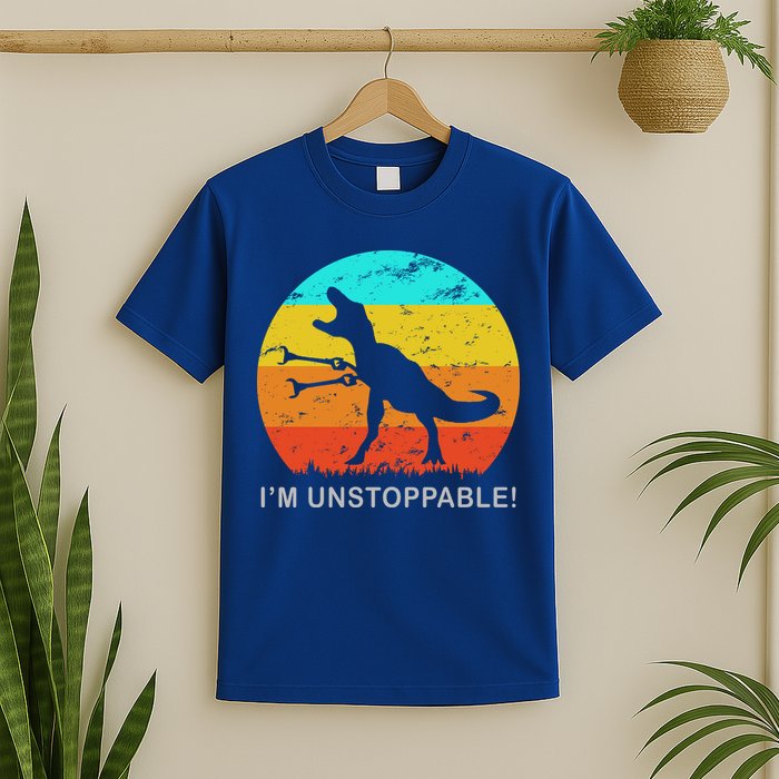 I'm Unstoppable Funny Vintage Retro TRex T-Shirt