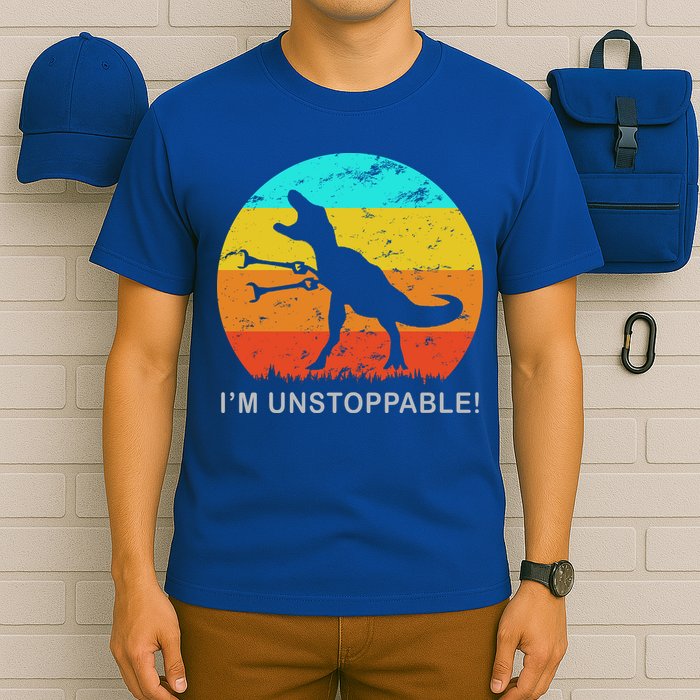 I'm Unstoppable Funny Vintage Retro TRex T-Shirt