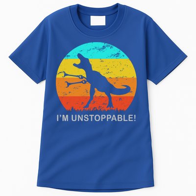 I'm Unstoppable Funny Vintage Retro TRex Tall T-Shirt