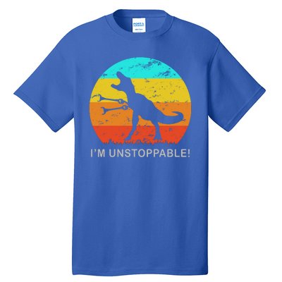 I'm Unstoppable Funny Vintage Retro TRex Tall T-Shirt