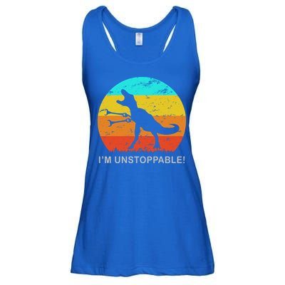 I'm Unstoppable Funny Vintage Retro TRex Ladies Essential Flowy Tank