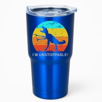I'm Unstoppable Funny Vintage Retro TRex Tumbler