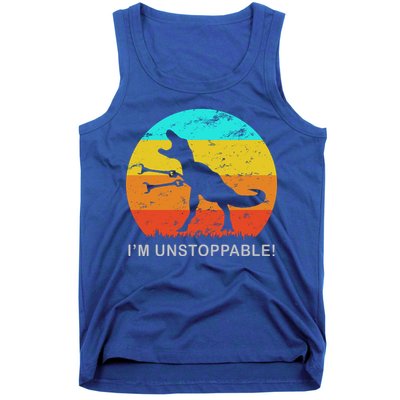 I'm Unstoppable Funny Vintage Retro TRex Tank Top