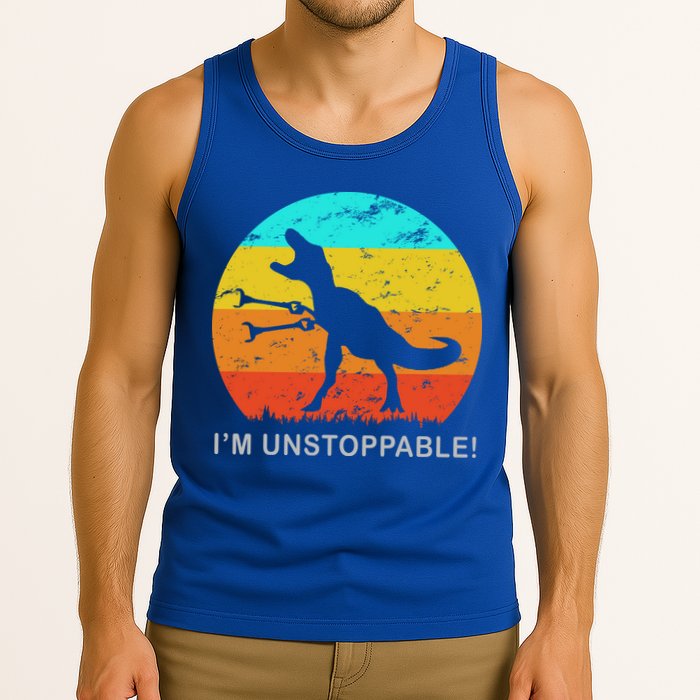I'm Unstoppable Funny Vintage Retro TRex Tank Top