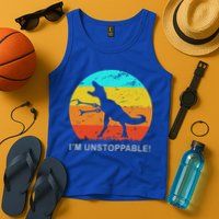 I'm Unstoppable Funny Vintage Retro TRex Tank Top