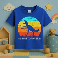 I'm Unstoppable Funny Vintage Retro TRex Toddler T-Shirt