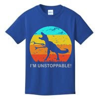 I'm Unstoppable Funny Vintage Retro TRex Kids T-Shirt