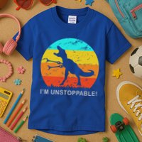 I'm Unstoppable Funny Vintage Retro TRex Kids T-Shirt