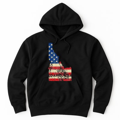 Idaho Usa Flag Patriotic Retro Vintage Hoodie